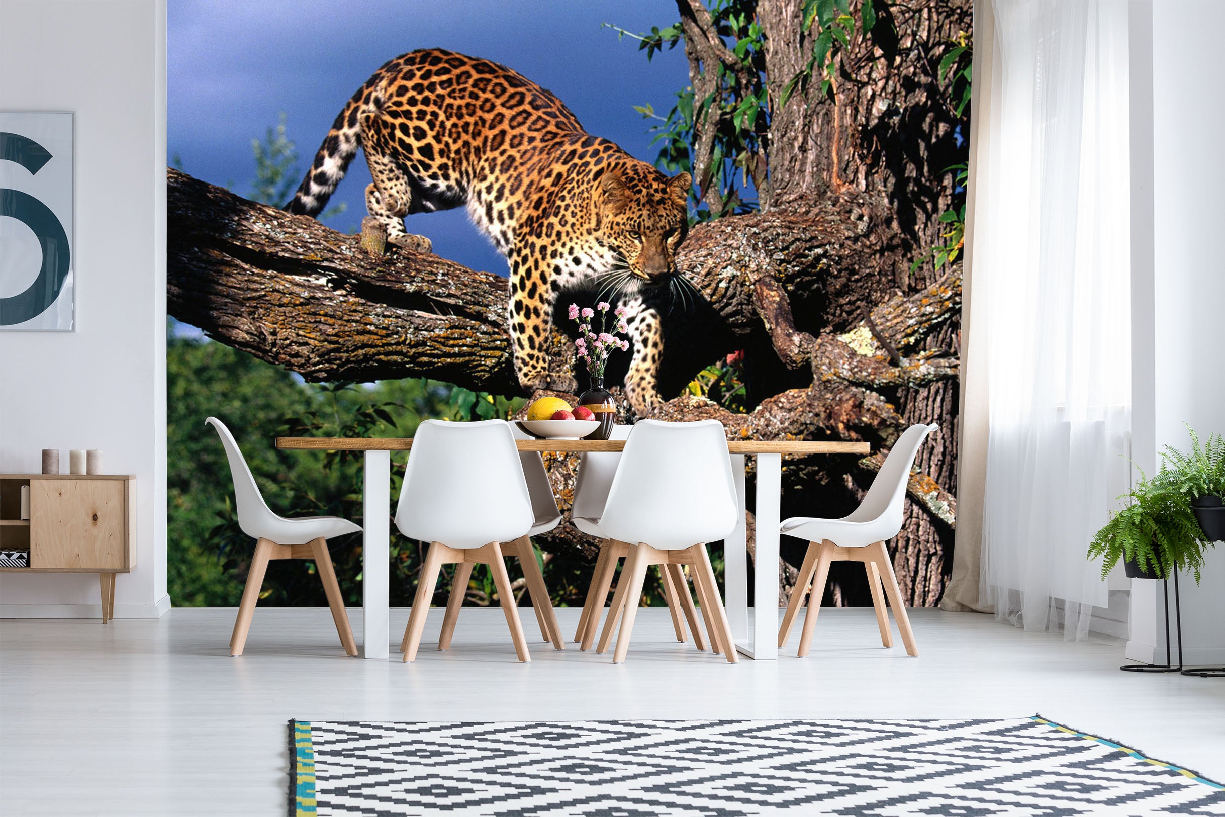 3D Leopard Tree 230 Wall Murals