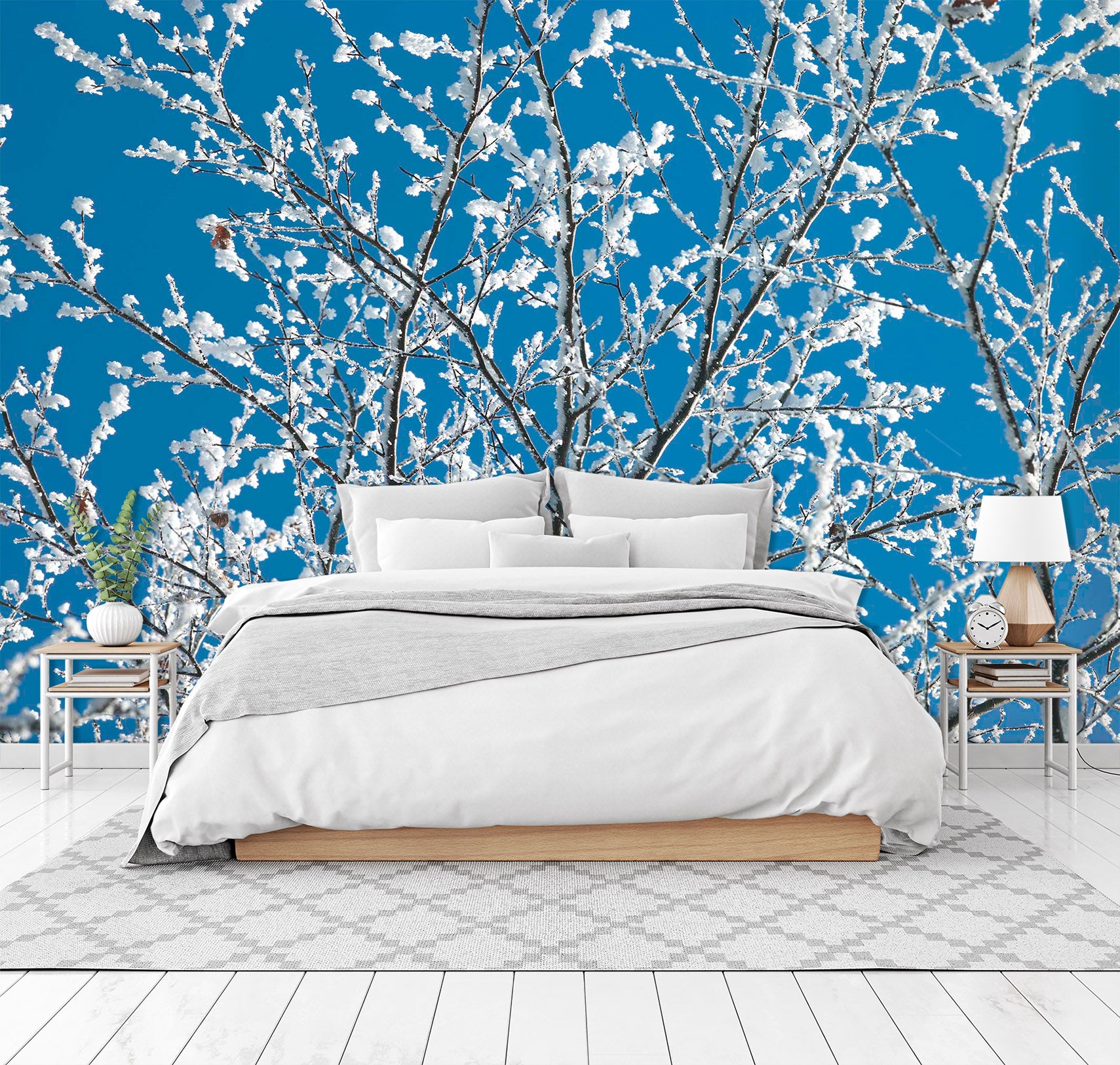 3D Snowflake Tree 1407 Assaf Frank Wall Mural Wall Murals