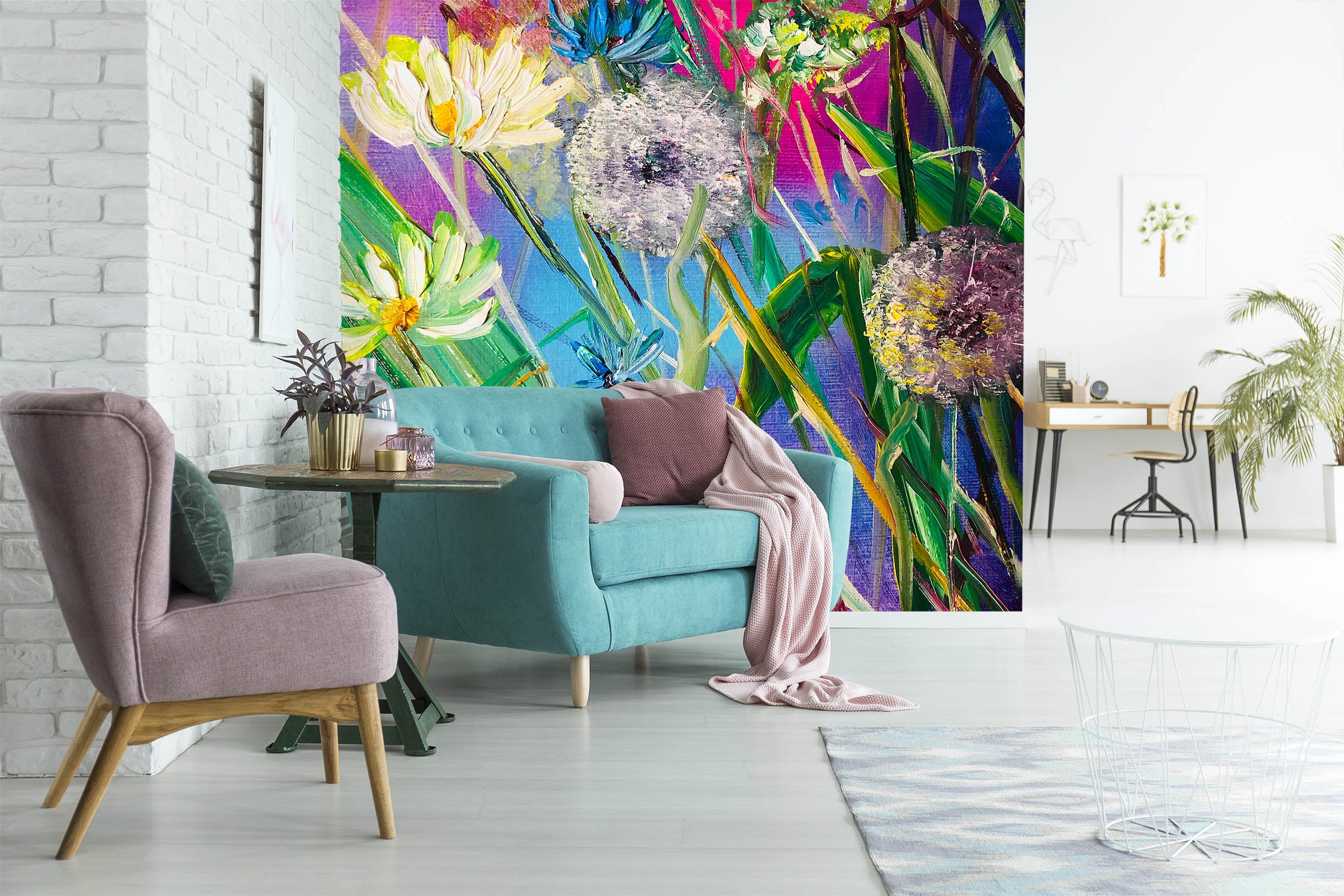 3D Dandelion Flower 223 Skromova Marina Wall Mural Wall Murals