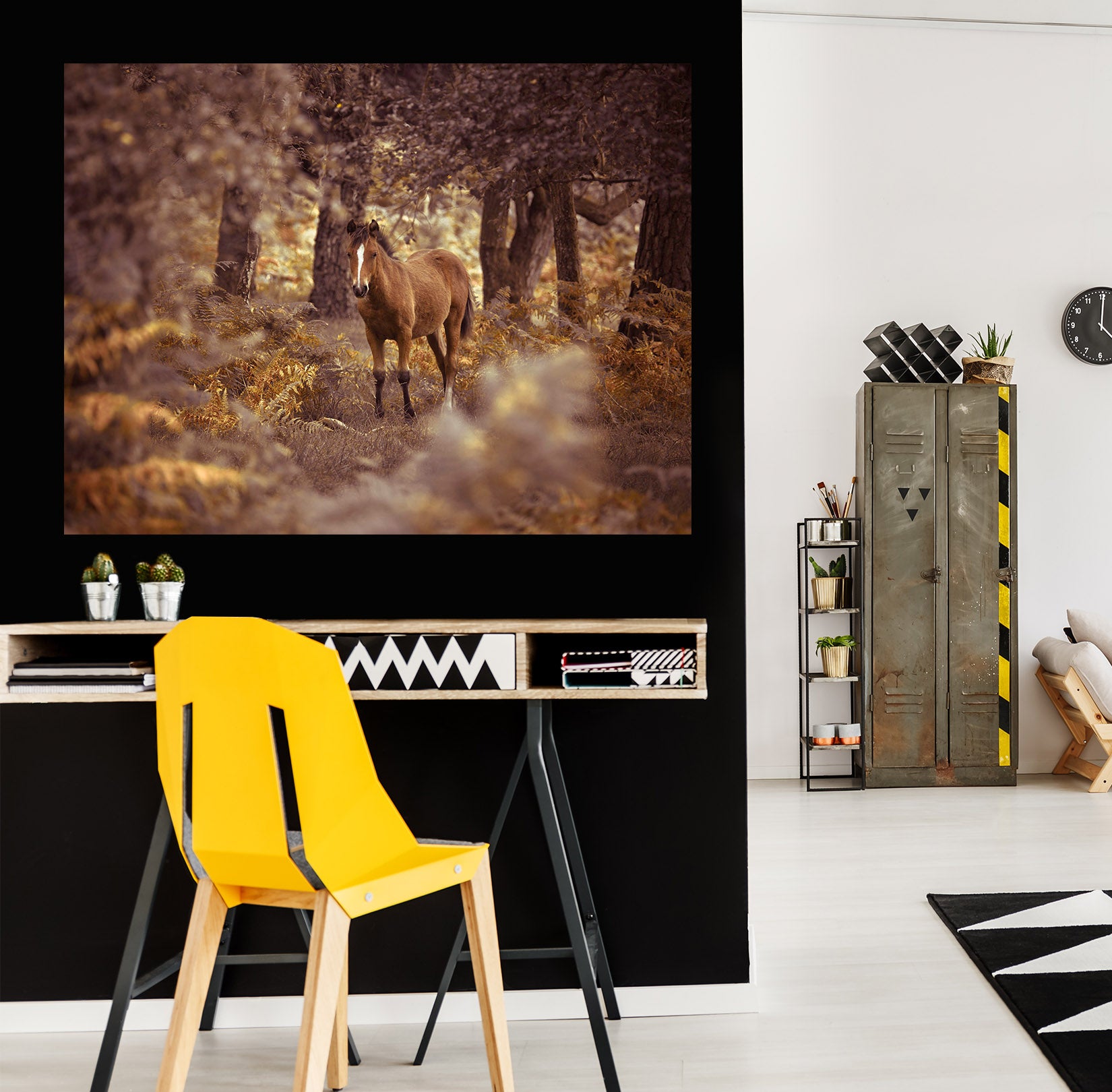 3D Forest Horse 016 Assaf Frank Wall Sticker