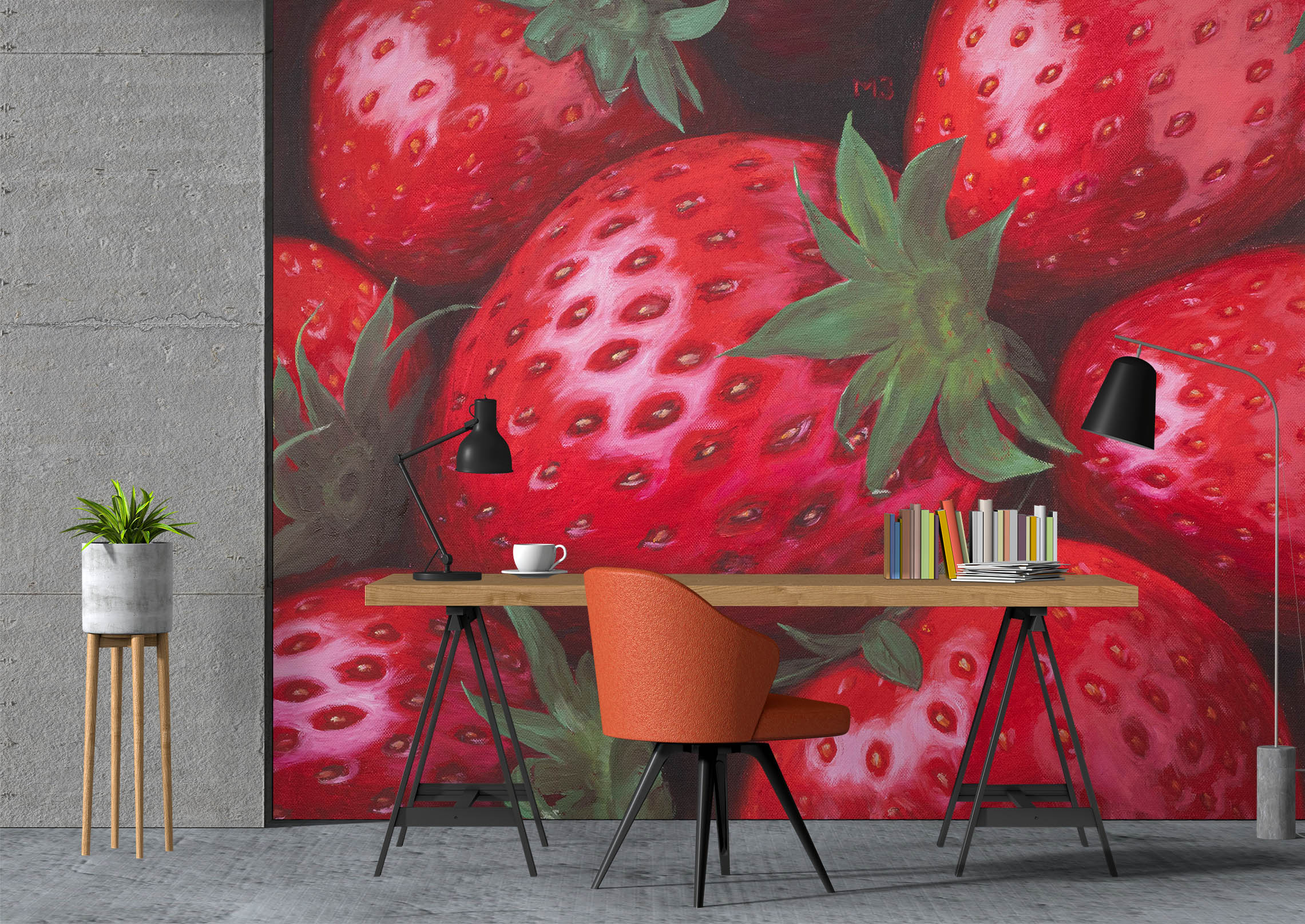 3D Strawberry 1854 Marina Zotova Wall Mural Wall Murals