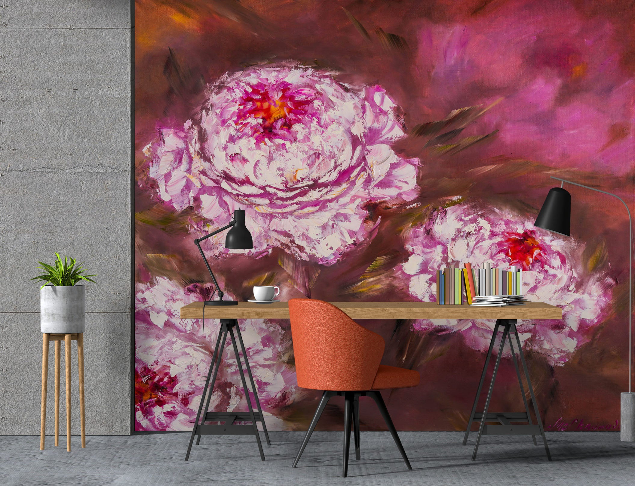 3D Pink Flower 113 Skromova Marina Wall Mural Wall Murals