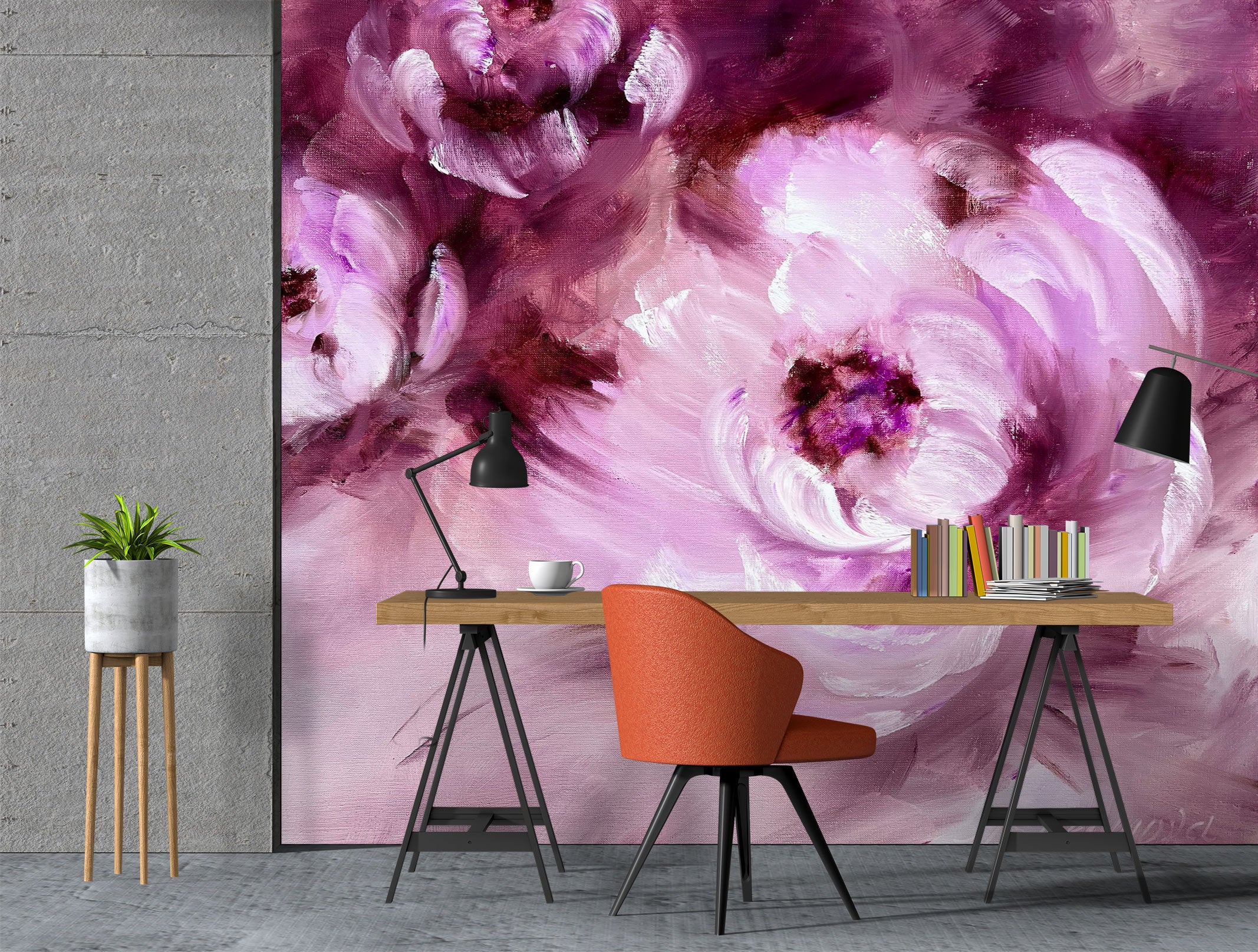 3D Pink Flower 123 Skromova Marina Wall Mural Wall Murals