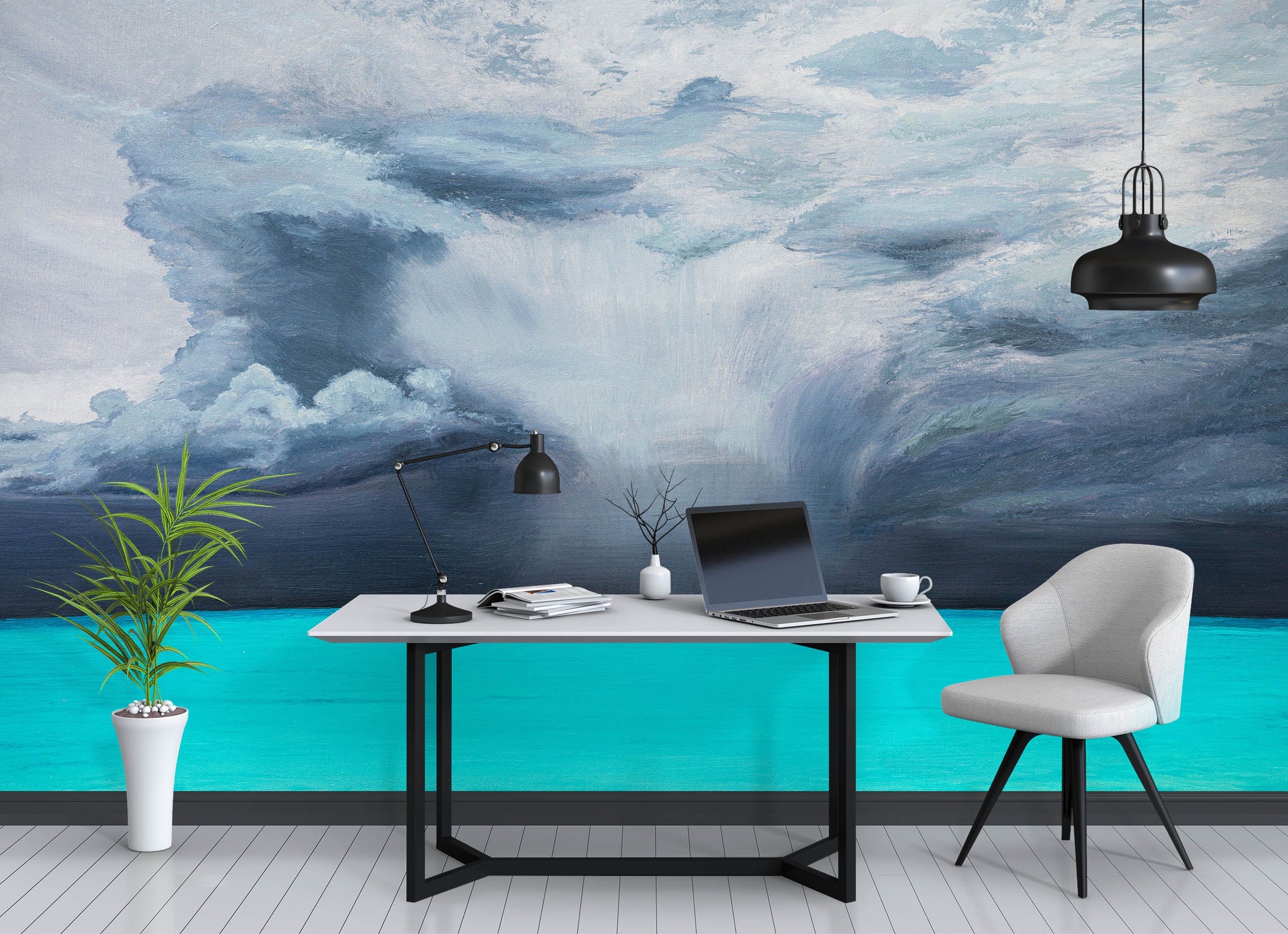 3D Blue Lake 1850 Marina Zotova Wall Mural Wall Murals