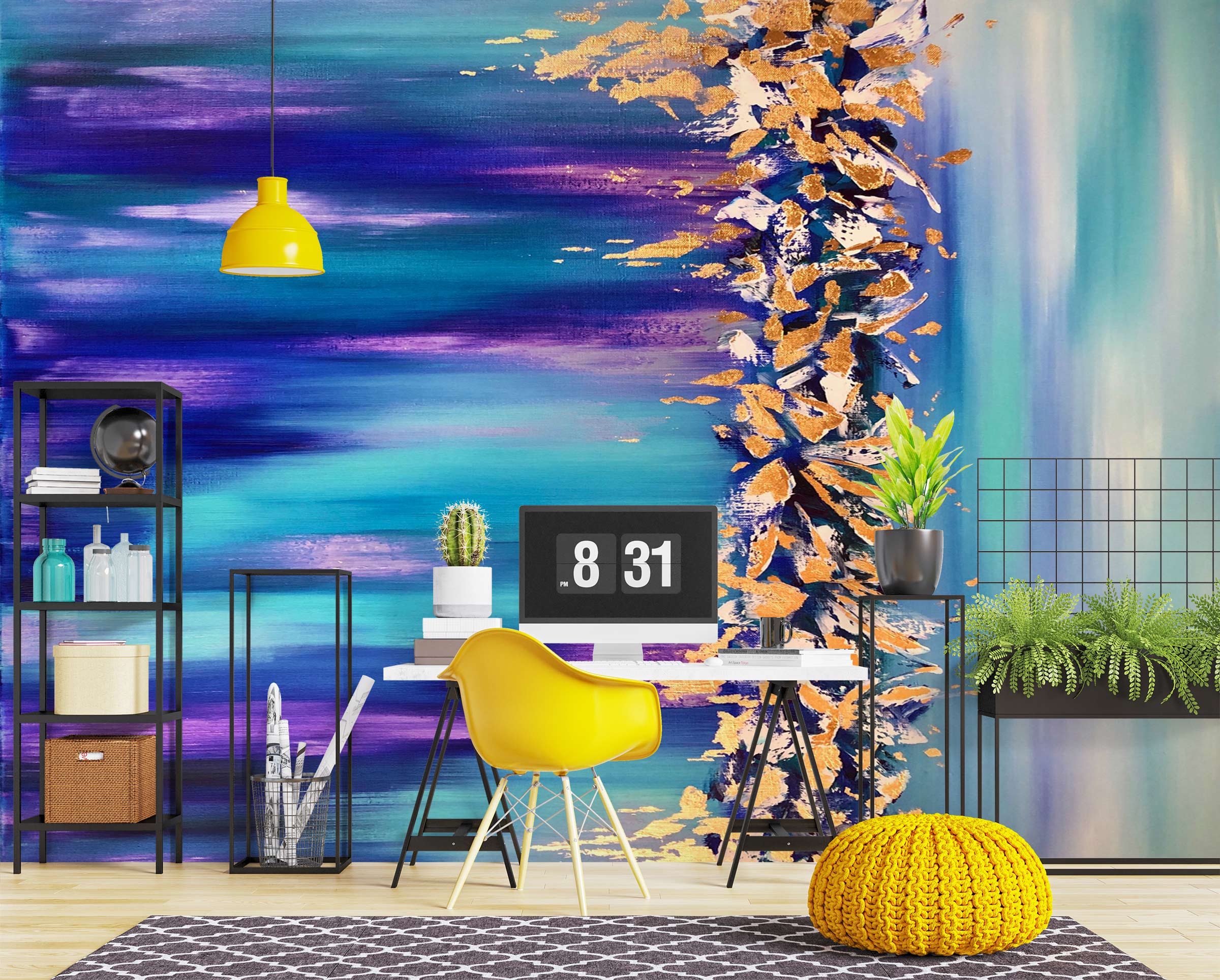 3D Purple Pigment 137 Skromova Marina Wall Mural Wall Murals