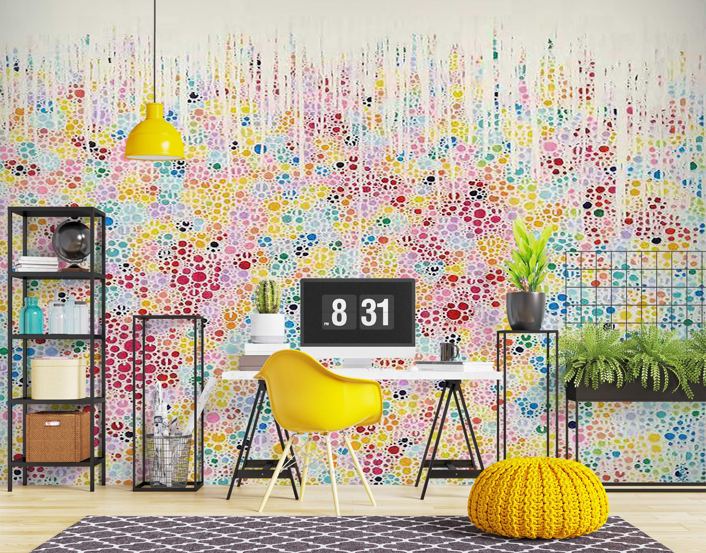 3D Colored Dots Pattern 12102 Misako Chida Wall Mural Wall Murals