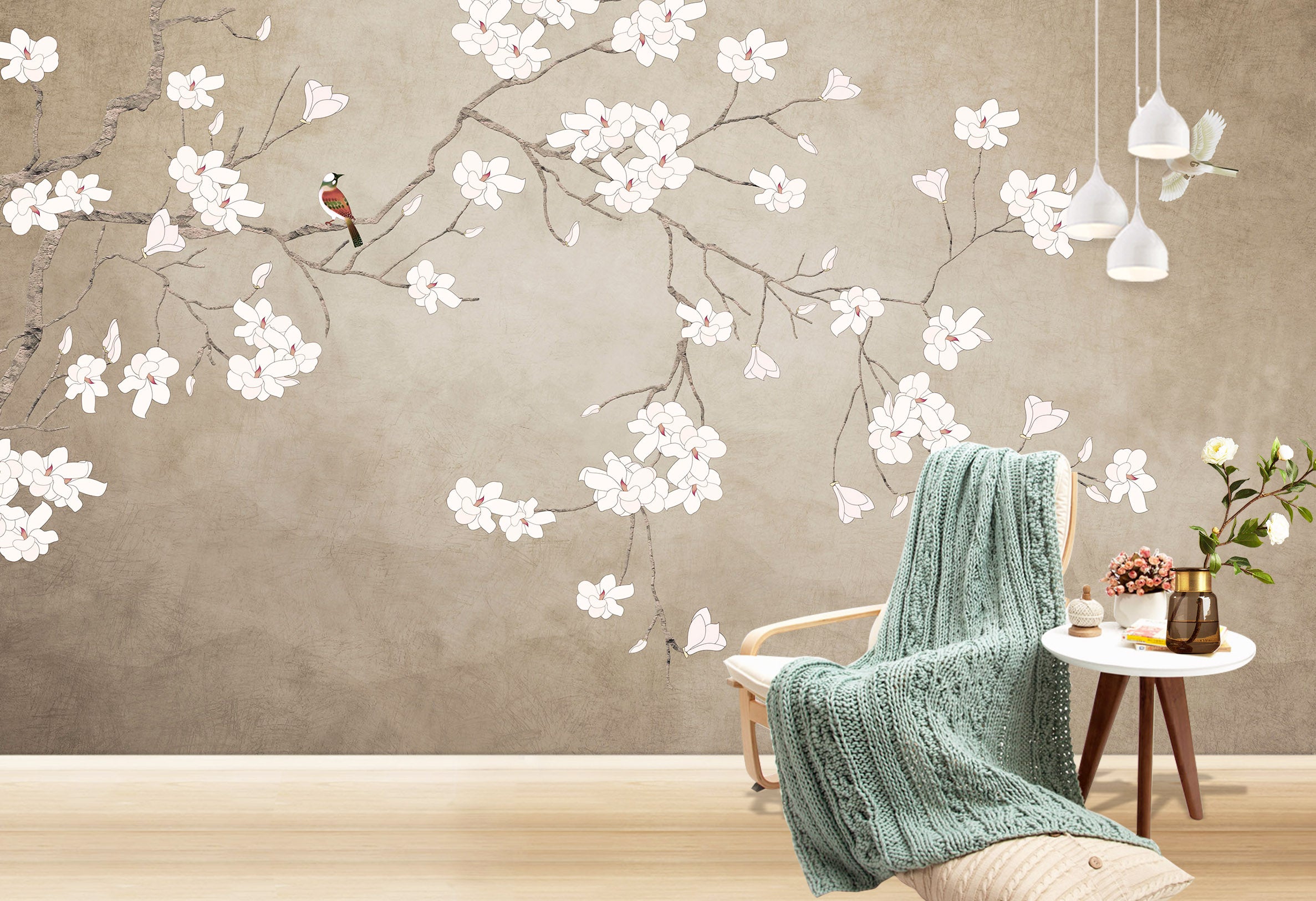 3D Peach Blossom 1435 Wall Murals